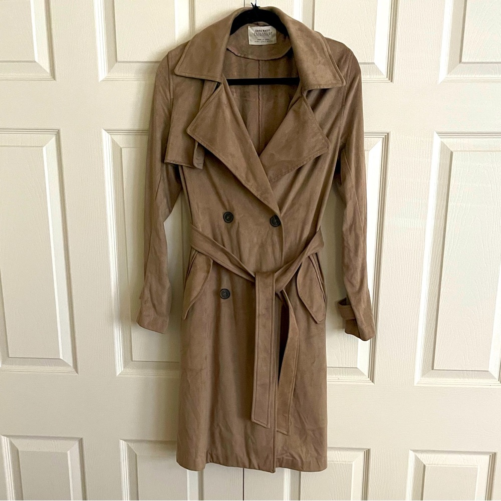 Zara suede trench coat